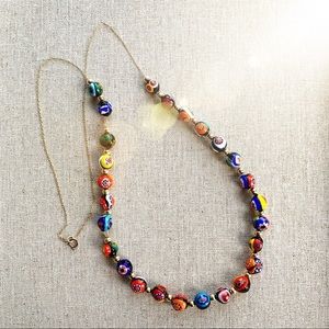 Millefiori Glass Bead Necklace